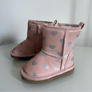 GAP Baby Pink Boots w/ Hearts, Size 5